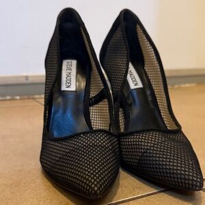 Steve Madden Black Mesh Heels